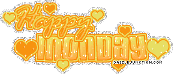 Orange Yellow Glitter Monday greeting image