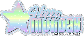 Blue Star Glitter Monday greeting image