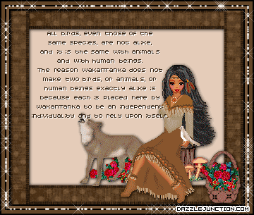 Indepenent Individuality Native American greeting image