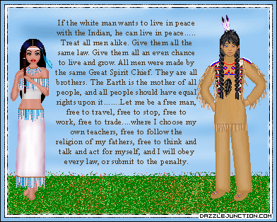 Live In Peace Native American greeting image