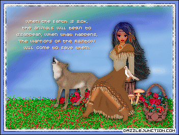 Rainbow Warrior Native American greeting image