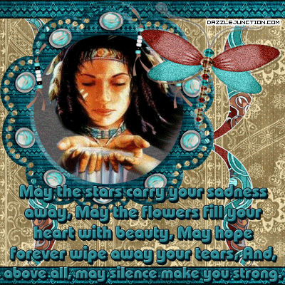 Stars Carry Sadness Native American greeting image