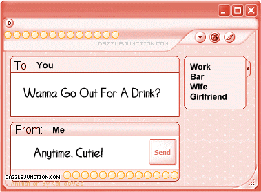 Blinkie You Drinks Party greeting image