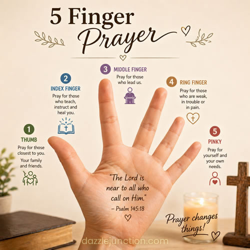 Five Finger Prayer Prayers greeting image