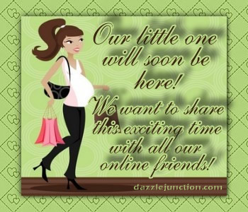 Online Announcement Dj Pregnancy greeting image