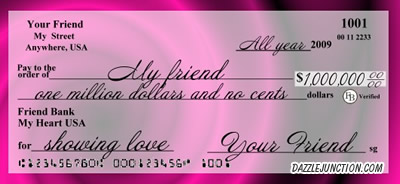 Check Showing Love