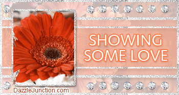 Sparkle Flower Showing Luv Showing Love greeting image