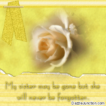 Gone Never Forgotten Sister greeting image
