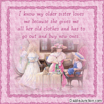 Hand Me Downs Sister greeting image