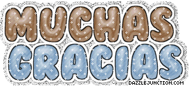 Muchas Gracias Spanish greeting image