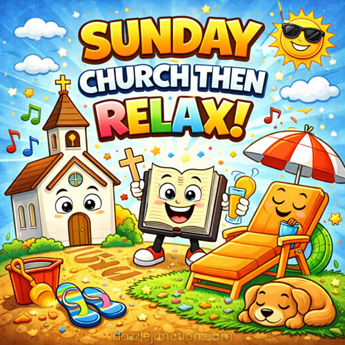 Church and Relax Sunday greeting image