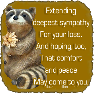 Peace Comfort Sympathy greeting image