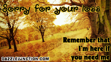 Sorry For Your Loss Im Here Sympathy greeting image