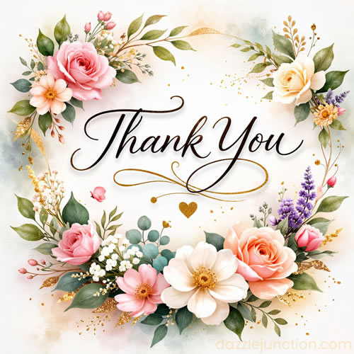 Floral Elegant Thank You Card image