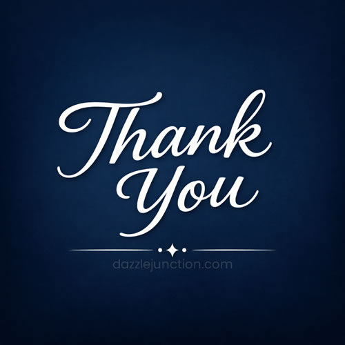 Modern Navy Thank You Card image
