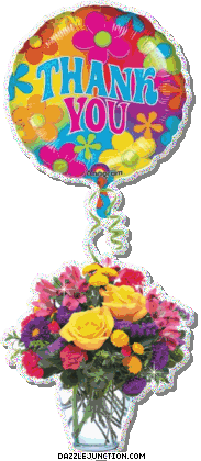 Floral Bouquet Thank you greeting image