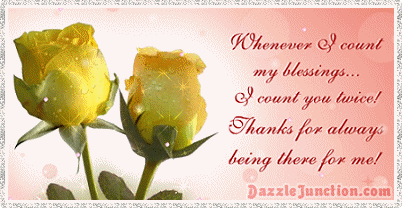 Count Blessings Twice Thank you greeting image