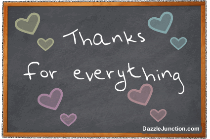 Thanks Everything Chalk Board