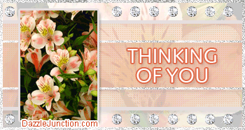 Sparkle Flower Thinking Thinking Of You greeting image