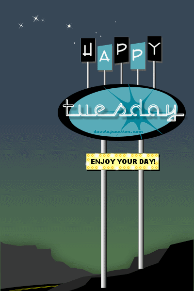 Tuesday Blue Vintage Sign image
