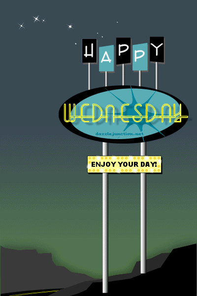 Wednesday Blue Vintage Sign
