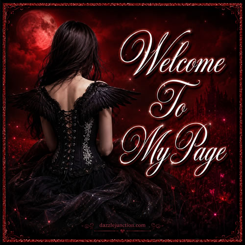 Gothic Moonlit Welcome greeting image