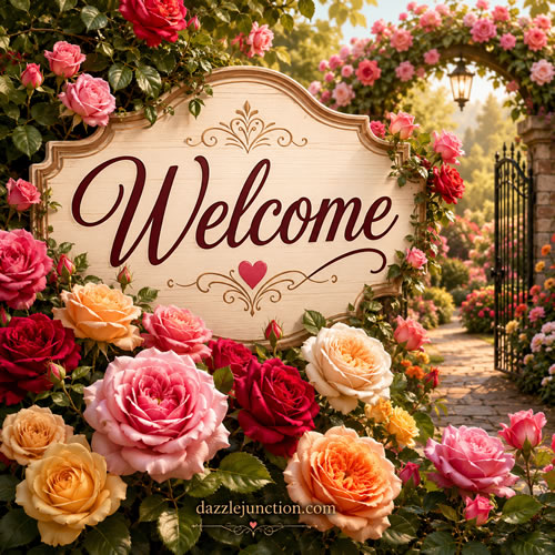 Rose Garden Welcome greeting image