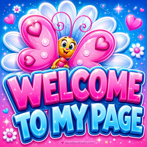 Sparkly Bug Welcome greeting image
