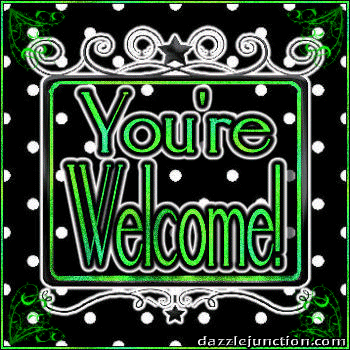 Youre Welcome Green Dj You Are Welcome greeting image