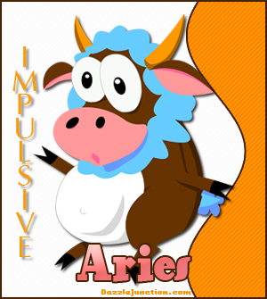 Aries Cow Zodiac greeting image
