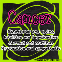 Cancer Quote Zodiac greeting image