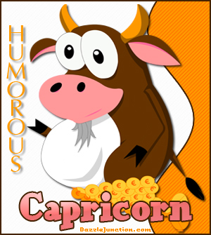 Capricorn Cow Zodiac greeting image