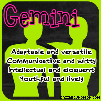 Gemini Quote Zodiac greeting image