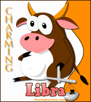 Libra Cow Zodiac greeting image