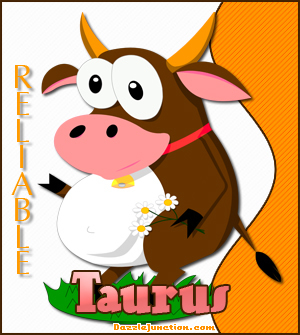 Taurus Cow Zodiac greeting image