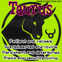 Taurus Quote Zodiac greeting image